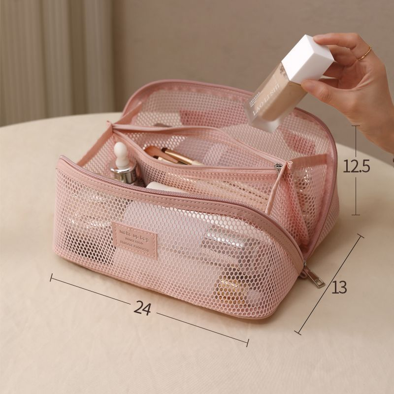 Light Luxury Mesh Travel Makeu - Luxury Skincare Items review and price