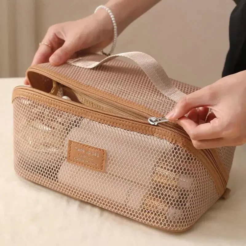 Light Luxury Mesh Travel Makeu - Luxury Skincare Items review and price