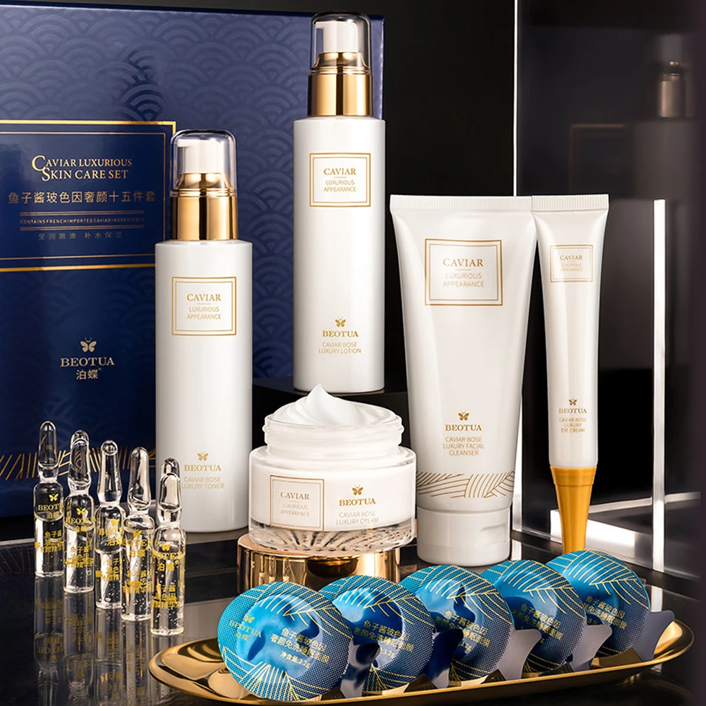 15PCS Caviar Skin Care Set Fac - Oligopeptide Wrinkle review and price